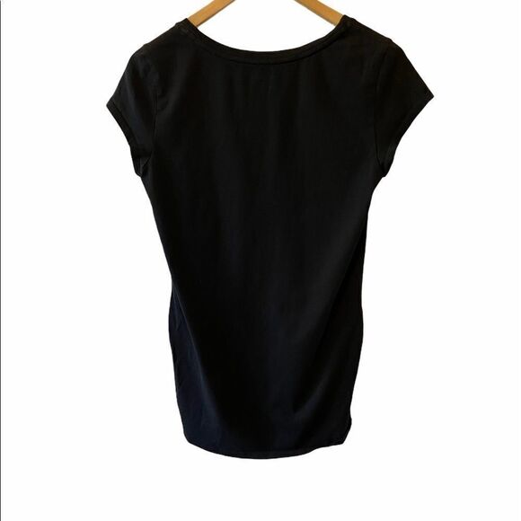 NWOT TYME Maternity Black Stretch ShortSleeve Tee - Picture 5 of 6